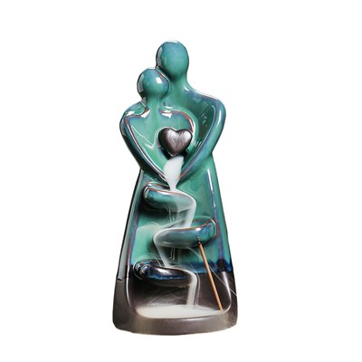 Backflow -Weihrauch -Brenner -Ehepaar -Statue -Aroma -Ornament für Yoga -Schrei