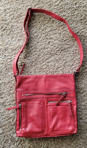 INC International Concepts Women's Red Messenger Bag Purse