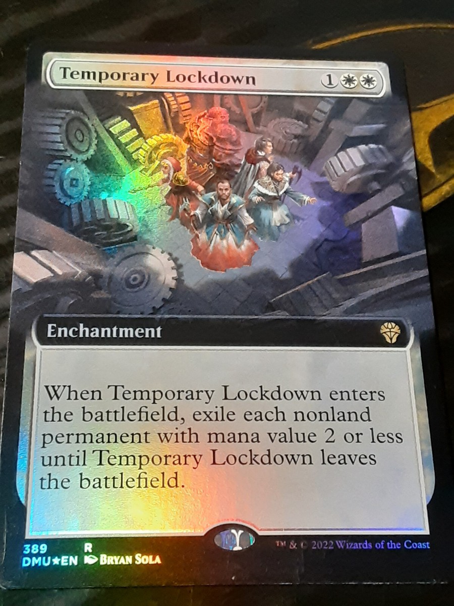 Temporary Lockdown Extended Art FOIL , Dominaria United , NM,MTG