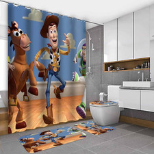 Toy Story Cartoon Gift Printed Shower Curtain or Bathroom Sets