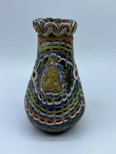 Rainbow Colorful Rare Old Islamic Era Mosaic Glass Different King Photos Bottles