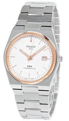 Tissot PRX Powermatic 40mm Silver Dial Rose Gold Men's Watch T137.407.21.031.00