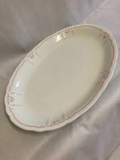 Speiseteller, Geschirrserie "Julia", rosa Ornamente, von Seltmann Weiden