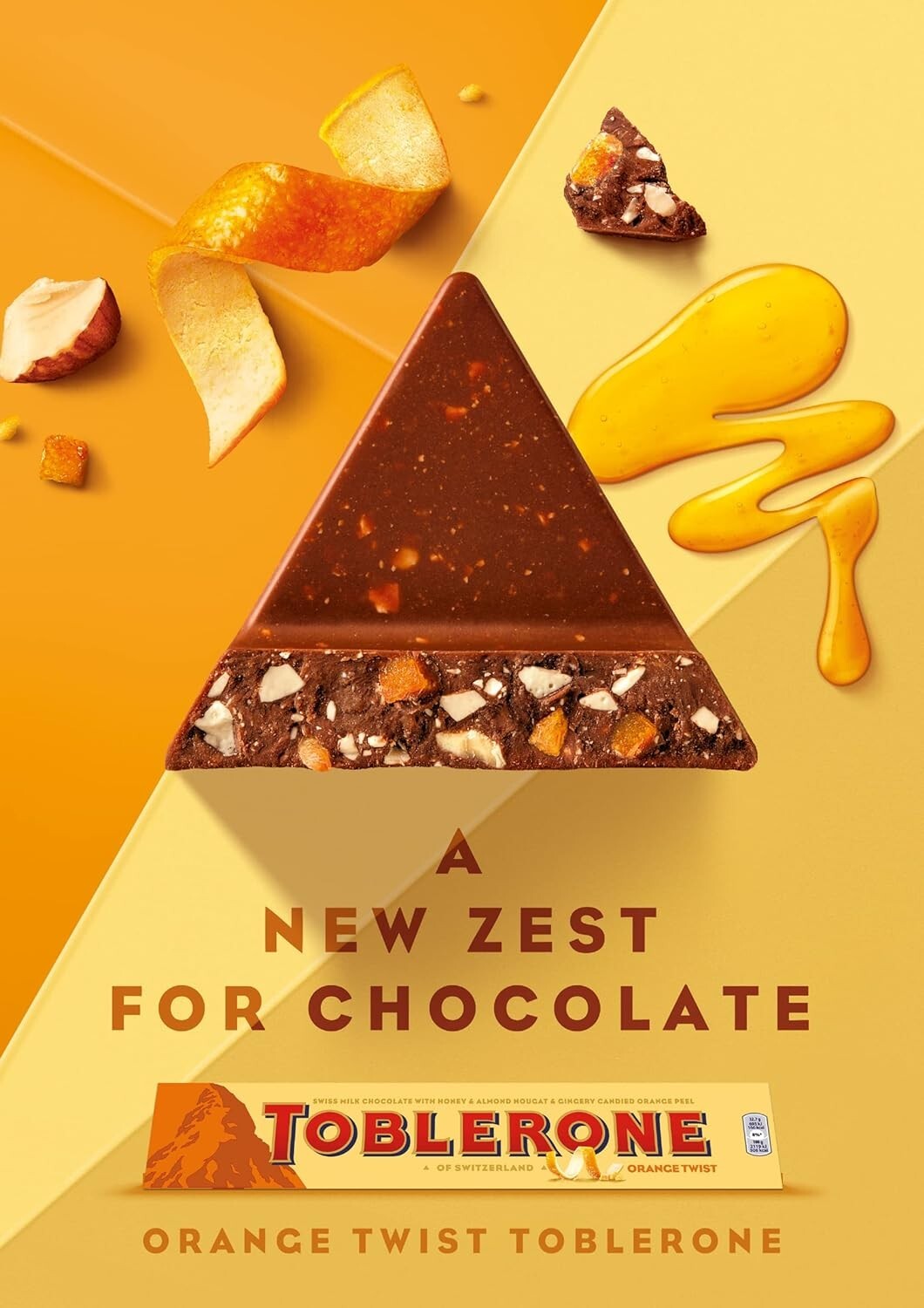 Toblerone milk Chocolate Bars Swiss Milk Chocolate Orange Twist