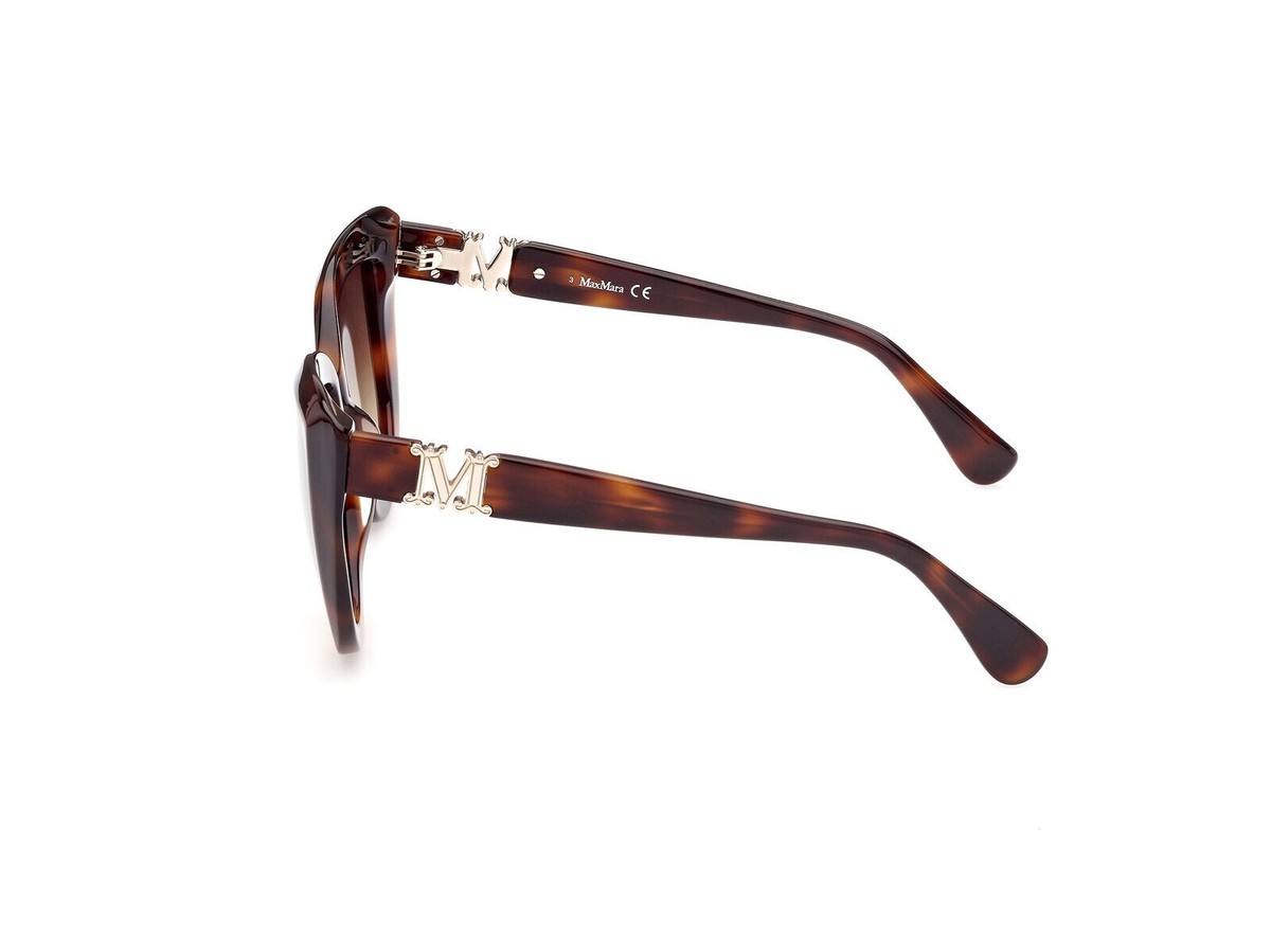 MAX MARA Emme MM0029 52F Brown Shell Cat Eye Sunglasses 