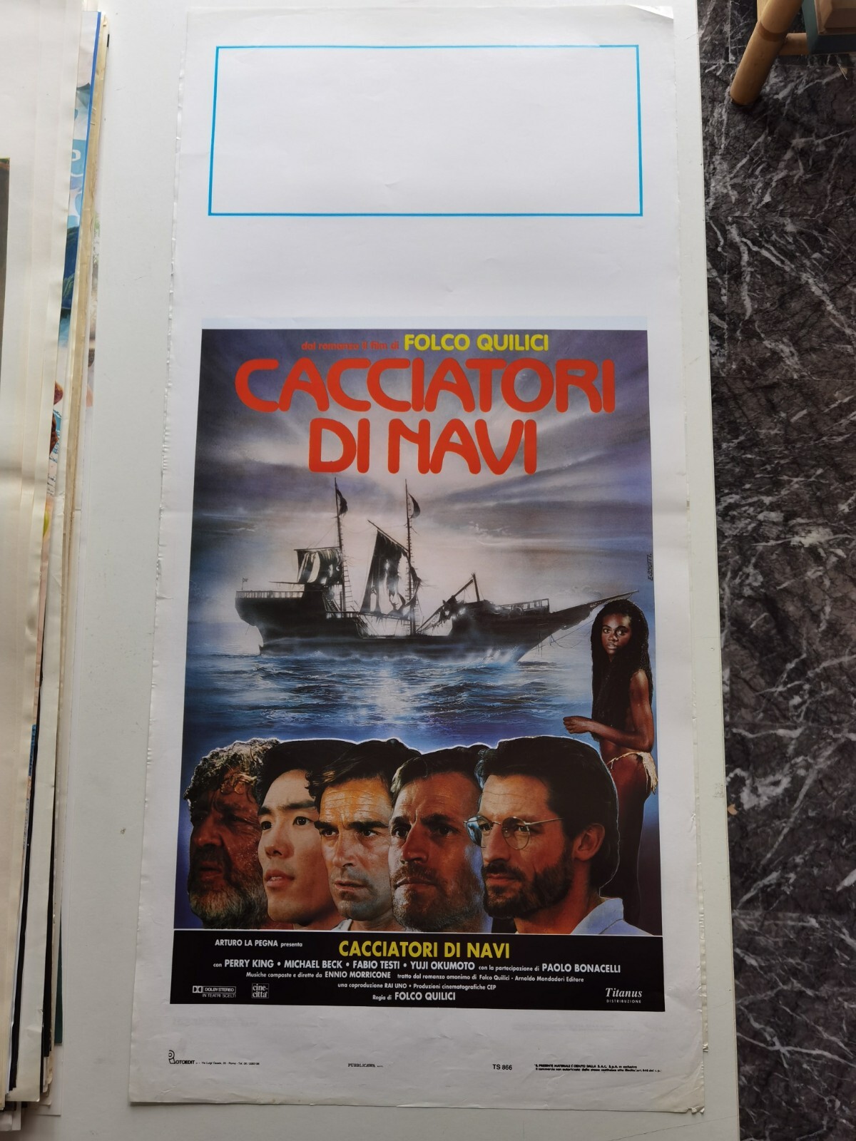 Locandina originale film Cacciatori di navi (1990) - Regia di Folco Quilici