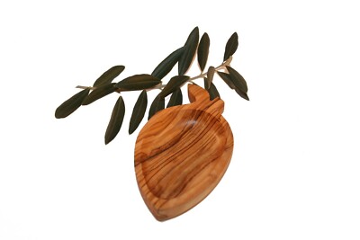Porte-bagues En Bois D'olivier, Forme Olive, Fait Main, Couleur Marron