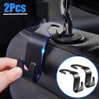 2x Car Back Seat Hook Hanger Coat Bag Handbag Headrest Holder Hooks Accessories