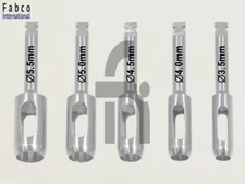 Dental Tissue Punch Kit 5pcs Dental Surgical Surgery Instruments 