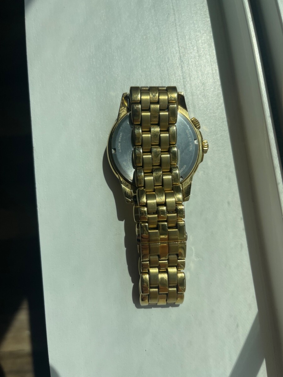 Men's Citizen Eco-Drive 8729-S115752 Watch Gold-Tone Stainless