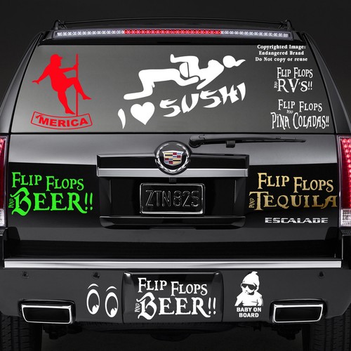 Funny I Love Sushi Nasty Boy JDM fits jeep Car Jeep Truck Sticker Decal - Picture 3 of 12