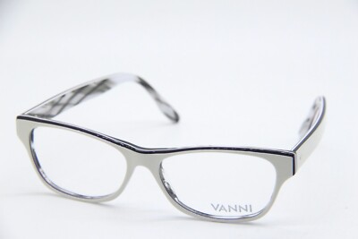 NEW VANNI V1901 A250 WHITE GRAY AUTHENTIC EYEGLASSES FRAMES 53-15