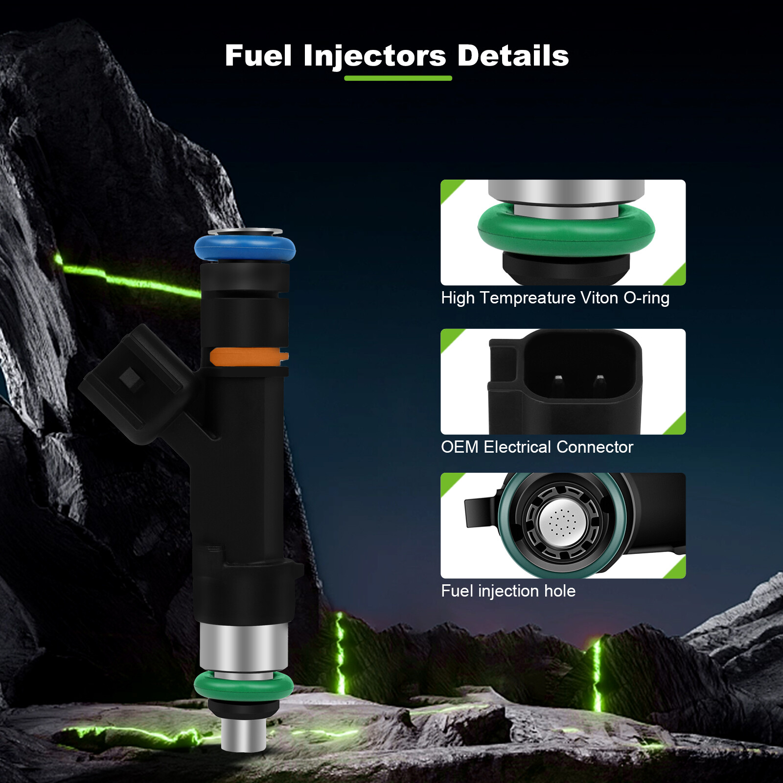 4 Fuel Injectors For Mazda 6 2.3L Mazda 3 2.0L Mazda 5 2.3L MX-5 Miata ...