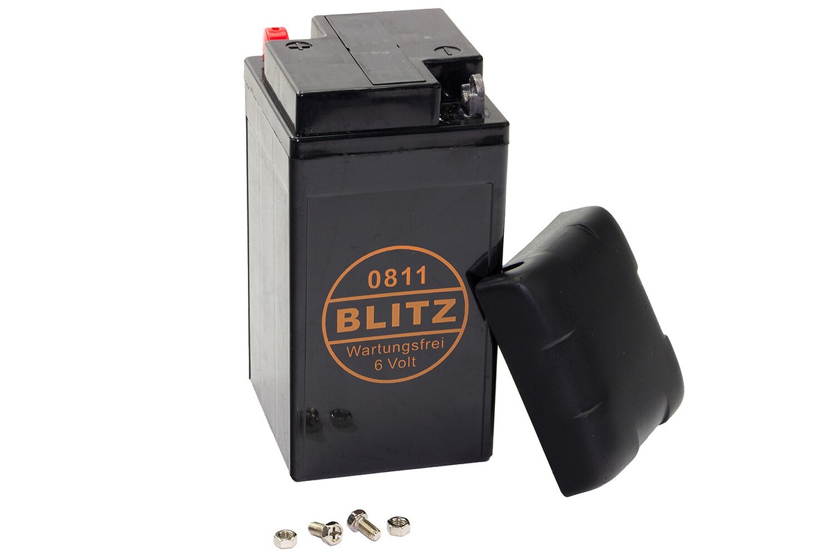 Batteria De Gel BLITZ Negra Con Tapa 6 V 12 Ah Sin Mantenimiento - Foto 6