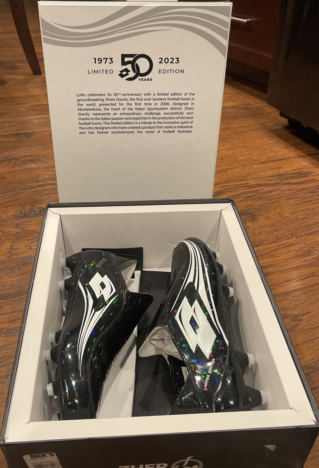 Lotto Zhero Gravity OG 50 anni FG tacchetti calcio Uomo taglia 10 5 220487 10G