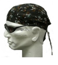 PIRATE SKULL SWORDS FITTED Bandana Skull Head CAP WRAP Do Doo Du Rag Dorag durag