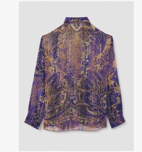 Just Cavalli oversized shirt designer snake skin print size 46/14UK RRP £499 - Picture 2 of 11