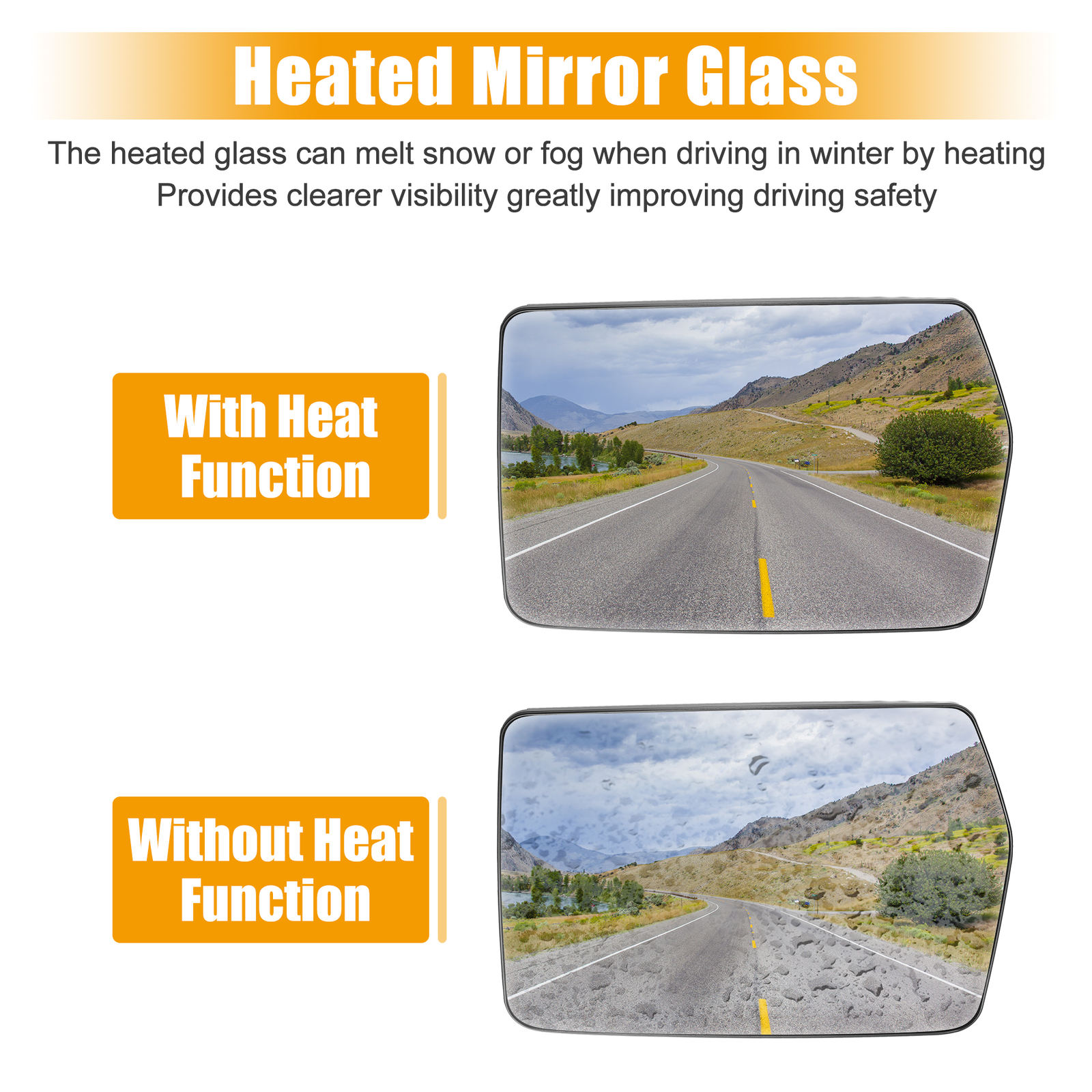 Driver Left Side Mirror Glass Car Rearview Heated Exterior Mirror for