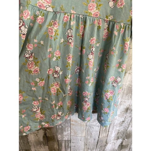 Disney girls aristocats Marie roses teal floral dress XL 14 - Picture 4 of 6