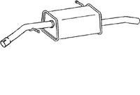 Klarius CN662T Auspufftopf Hinten C3 1.4HDI Nicht Chr Rand 09
