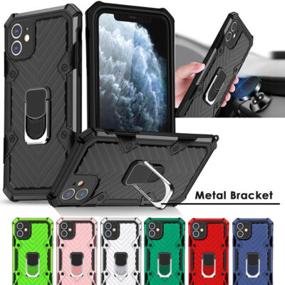 Stoßfeste 360° Ring Handyhülle für Apple iPhone 16 13 12 Pro Max 11 XS XR X 8 7