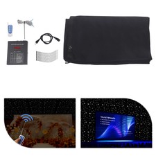 4 4m LED Stage Wedding Starry Sky Cloth Backdrop Stage Background Curtain Set