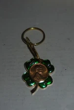 Lucky Penny Coin Token Keychain 1966 Birthday Cent Lottery Ticket Scratcher Cent