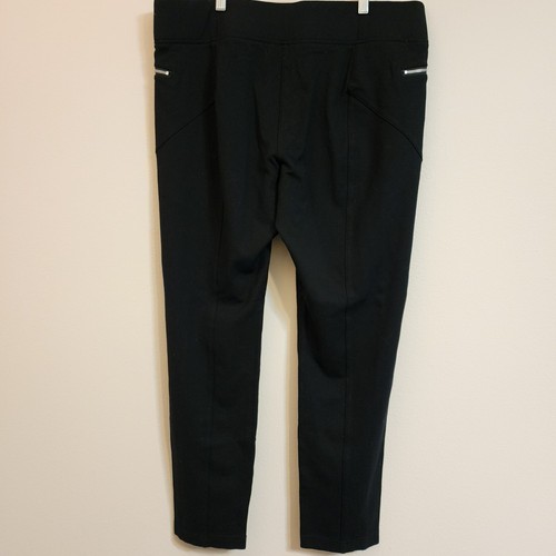 INC International Concepts Women Zip Pocket PullOn Pant Ponte Black 16 Classic - Picture 17 of 20