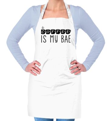 Coffee Is My Bae - Unisex Erwachsene Schürze - Latte Mokka Trinken Lustig Liebe