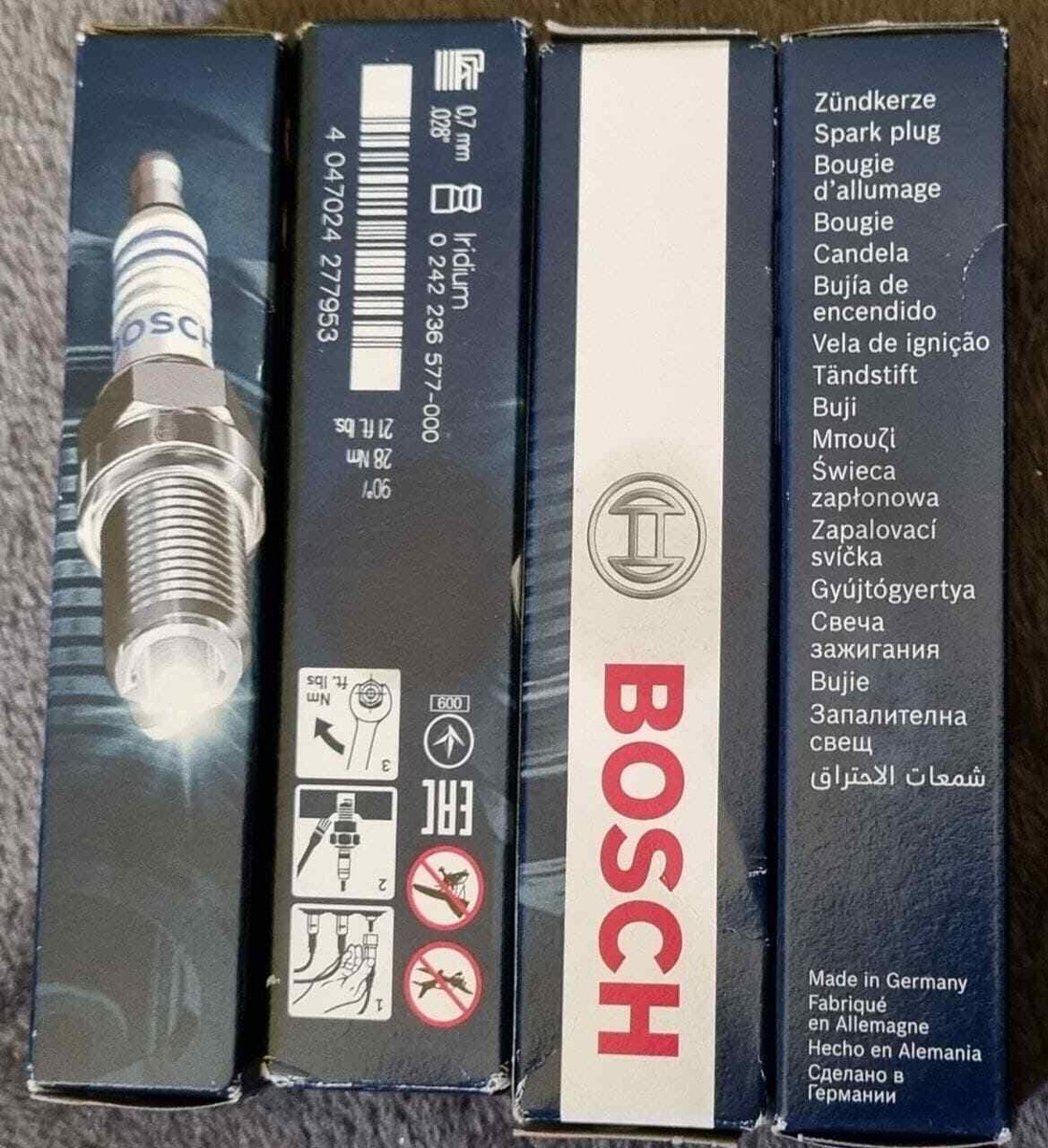 4 Iridium-Zündkerzen Bosch 242236577 | eBay