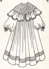 U pick size, DOLL DRESS pattern Victorian German French ANTIQUE DESIGN look