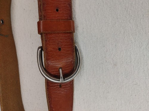 Cinturón ancho de cuero marrón estampado detalle de metal Western para mujer 41"A70 - Imagen 2 de 10