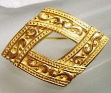 Douglas PAQUETTE Overlapping "RIBBON" MIRROR BROOCH Pin