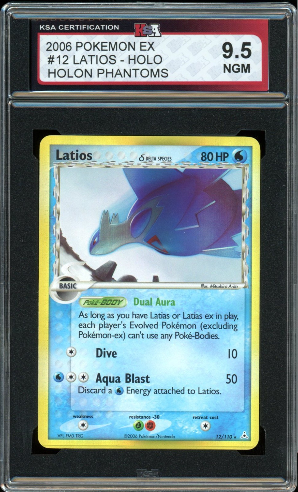 2006 Pokemon EX Holon Phantoms #12 Latios Holo KSA 9.5 NGM