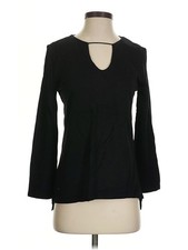 Halston Heritage Women Black 3/4 Sleeve Top 4