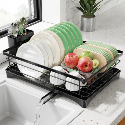 Simple Trending Dish Drying Rack, Stainless Steel Dish Rack for Kitchen Count...
