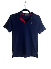 US Polo Assn Boys Size XXL 18 Navy Blue Polo Shirt Red Pony