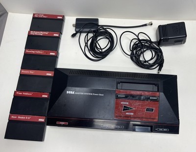SEGA Master System/Power Base Console, Cables, 6 games. TESTED 