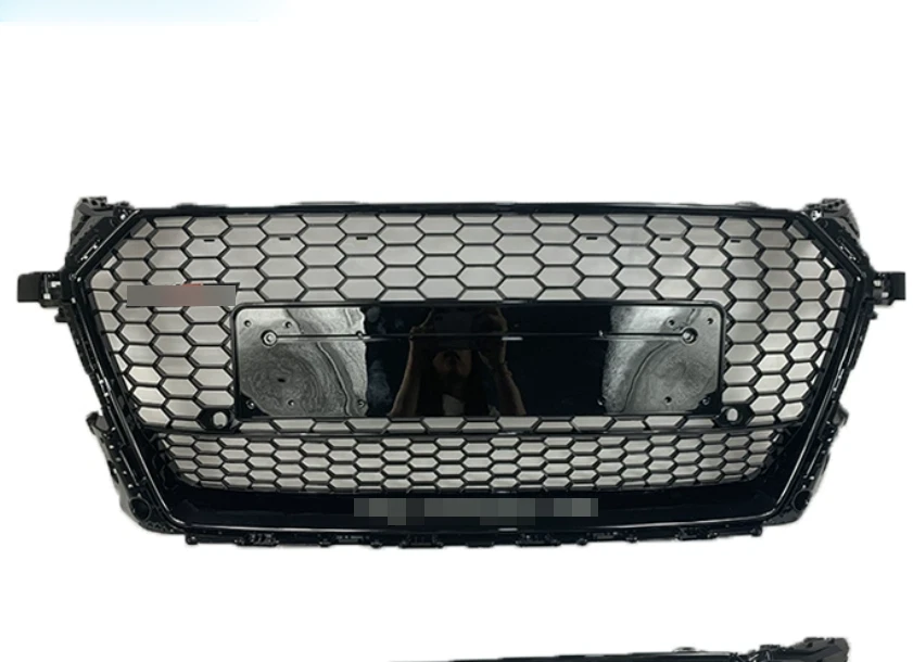 Parachoques delantero estilo panal negro brillante para Audi TT TTS TTRS 2015-2018 Foto 2 de 4