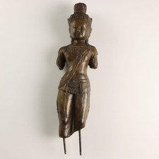 Bodhisattva Scultura Antica in Bronzo Cambogia XX Secolo Originale