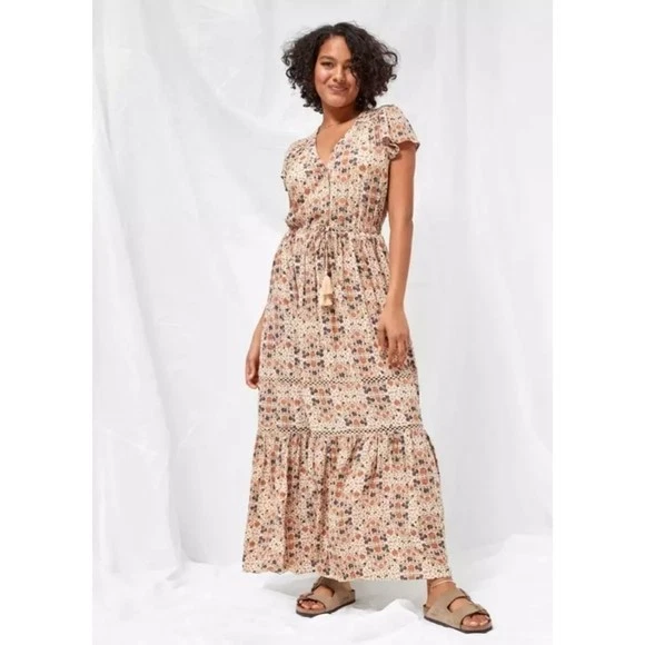 chinese dress ladies Kingsly Crochet Maxi Dress