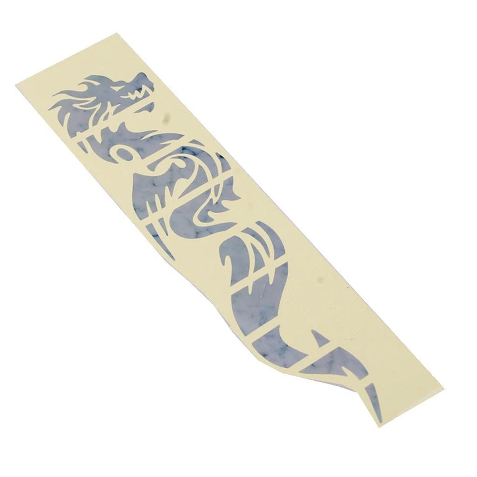 Dragon Fret Markers Inlay Stickers Stickers Guitare Blanc Argent - Photo 3/4
