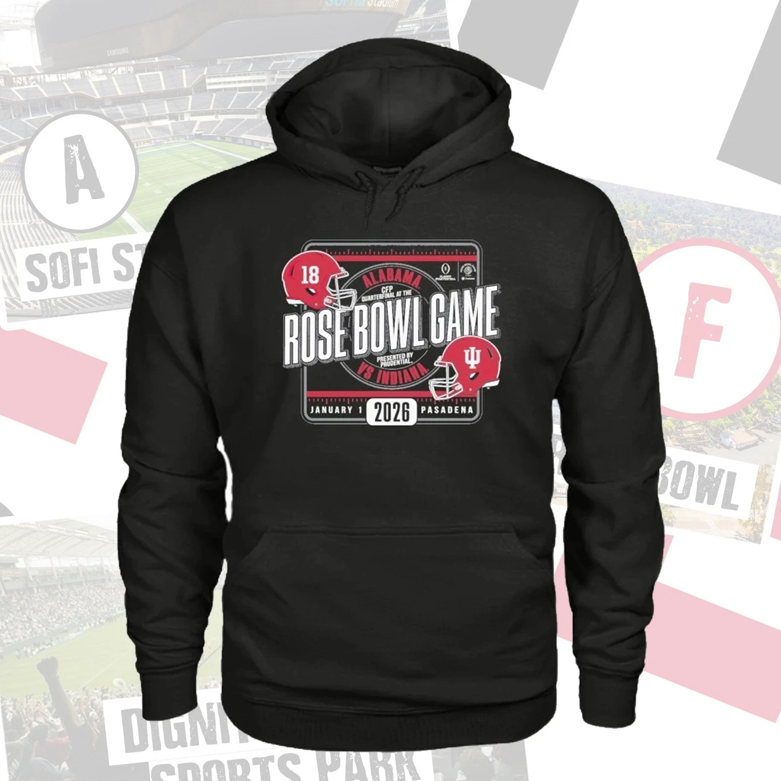 Indiana Football 2026 Rose Bowl Game Hoodie