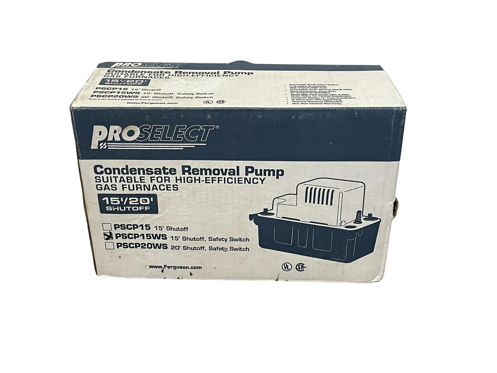 ProSelect PSCP15WS Condensate Removal Pump 115V Beige Gas Furnace Open Box