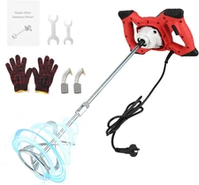 Cement Mixer 2300W, Handheld Electric Concrete Mixer with 6 Adjustable Speed, 11