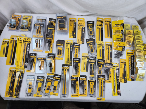 Huge Lot 77 DeWalt Drill Bits, Nut Drivers, Flex Torq, Power Bits, Bulbs, more