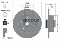 2X Textar Bremsscheibe PRO 92196003 FüR Renault Megane DZ0 Fluence BZ0 3 KZ0 Van