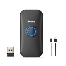 Eyoyo 1D Mini Bluetooth Barcode Scanner, 3-in-1 USB Wired   black