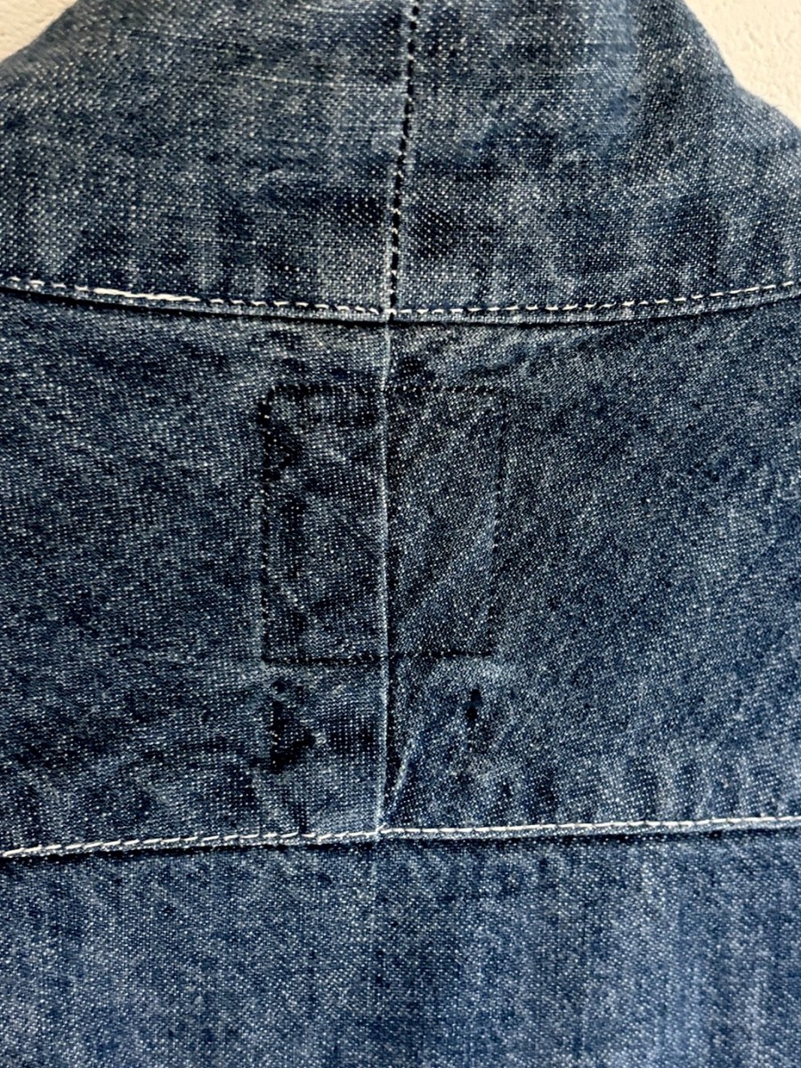 VISVIM LHAMO Shirt Denim Indigo One Wash Noragi Kimono Jacket Size