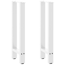 Console Table Legs White 2 pcs 28x(72-73) cm Steel vidaXL